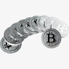 1 oz Bitcoin Argento