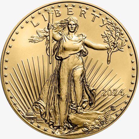 Золотая монета Американский Орел 1/10 унции 2024(American Eagle)