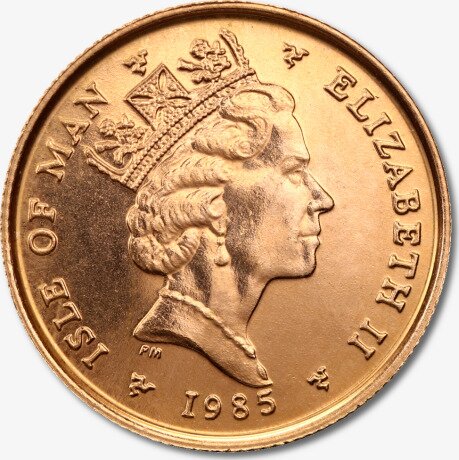 Золотая монета Остров Мэн Ангел 1/10 унции Разных Лет (Angel Isle of Man)