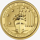 Золотая монета Битва в Коралловом море 1/10 унции 2015
