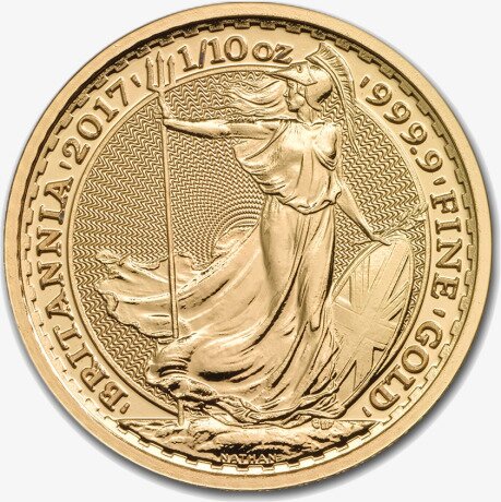 1/10 Uncji Britannia Złota Moneta | 2017