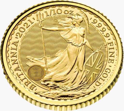 1/10 oz Britannia d'oro (2021)