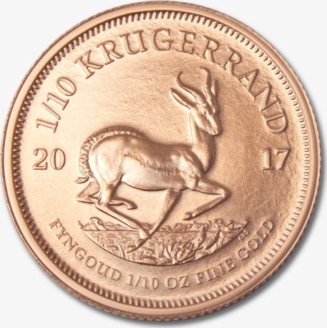 Крюгерранд (Krugerrand) 1/10 унции 2017 Золотая инвестиционная монета