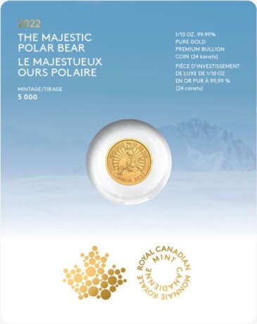 1/10 oz Majestic Polar Bear | Oro | 2022