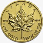 Канадский кленовый лист 1/10 унции разных лет Золотая монета (Maple Leaf)