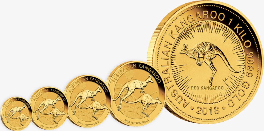 Золотая монета Наггет Кенгуру 1/10 унции 2018 (Nugget Kangaroo)