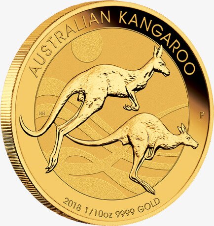 1/10 Uncji Australijski Kangur Złota Moneta | 2018
