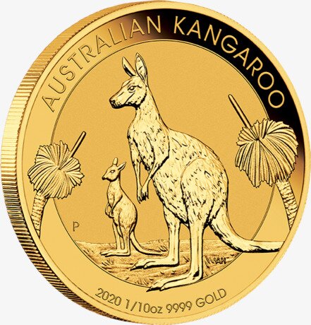Золотая монета Наггет Кенгуру 1/10 унции 2020 (Nugget Kangaroo)