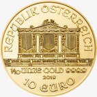 Золотая монета Венская Филармония 1/10 унции 2019 (Vienna Philharmonic)