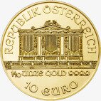 Золотая монета Венская Филармония 1/10 унции разных лет (Vienna Philharmonic)