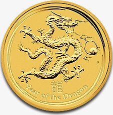 Золотая монета Лунар II Год Дракона 1/10 унции 2012 (Lunar II Dragon)