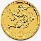 Золотая монета Лунар II Год Дракона 1/10 унции 2012 (Lunar II Dragon)