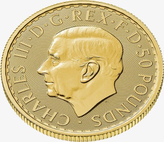 Британия 1/2 унция 2024 Золотая инвестиционная монета Карл III