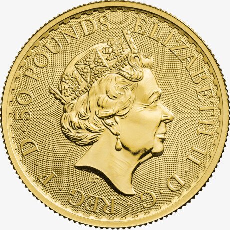 1/2 Uncja Britannia Elżbieta II Złota Moneta | 2023