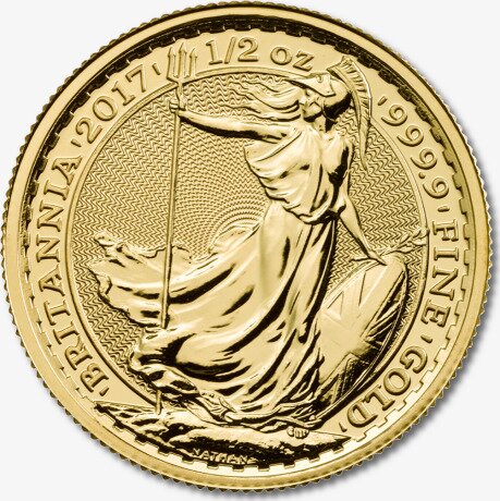 Золотая монета Британия 1/2 унции 2017 (Britannia)