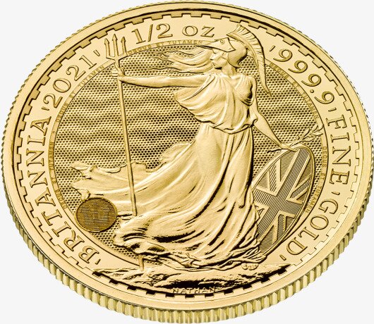 Британия 1/2 унция 2021 Золотая инвестиционная монета