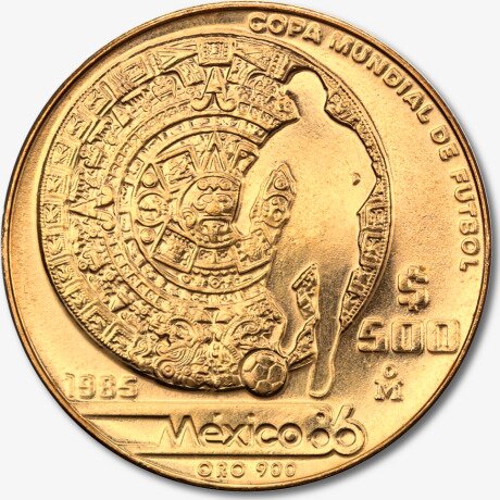 Золотая монета 1/2 унции Чемпионат мира по футболу в Мексике 1985 (Футболист)