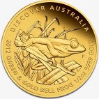 Золотая монета Зелено-Золотая Лягушка 1/2 унции 2012 (Green & Gold Bellfrog "Discover Australia")