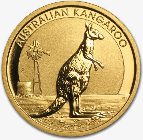 Золотая монета Наггет Кенгуру 1/2 унции разных лет (Nugget Kangaroo)