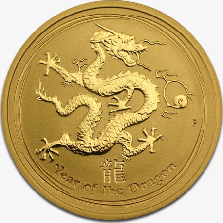 Золотая монета Лунар II Год Дракона 1/2 унции 2012 (Lunar II Dragon)