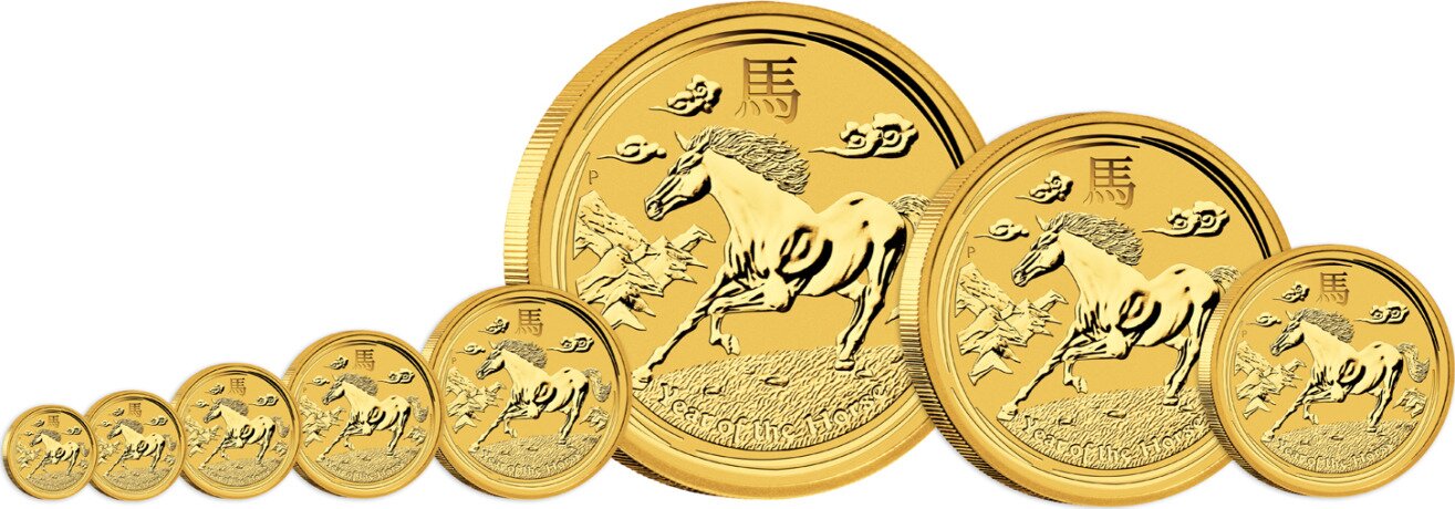 Золотая монета Лунар II Год Лошади 1/2 унции 2014 (Lunar II Horse)
