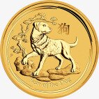 Золотая монета Лунар II Год Собаки 1/2 унции 2018 (Lunar II Dog)