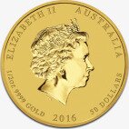 Золотая монета Лунар II Год Обезьяны 1/2 унции 2016 (Lunar II Monkey)
