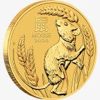 Золотая монета Лунар III Год Крысы 1/2 унции 2020 (Lunar III Mouse)
