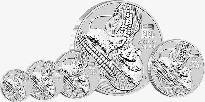 1/2 oz Lunar III Mouse Silver Coin (2020)