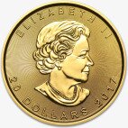 Канадский кленовый лист 1/2 унции 2017 Золотая монета (Maple Leaf)