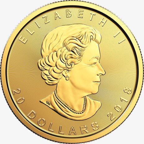 1/2 oz moneta d'oro Maple Leaf (2018)