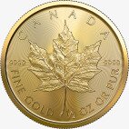 Золотая монета Канадский кленовый лист 1/2 унции 2021 (Gold Maple Leaf)