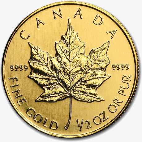 Канадский кленовый лист 1/2 унции разных лет Золотая монета (Maple Leaf)