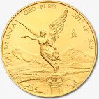 Золотая монета Мексиканский Либертад 1/2 унции 2017 (Mexican Libertad)