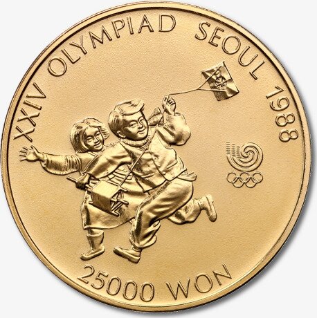 1/2 oz Olimpiadi di Seul | Bambini con Aquilone | Oro | 1998