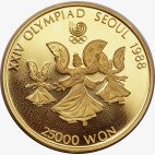 Золотая монета Олимпийские игры Южной Кореи Танцующие Женщины 1/2 унции 1988