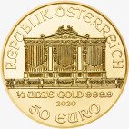 Золотая монета Венская Филармония 1/2 унции 2020 (Vienna Philharmonic)