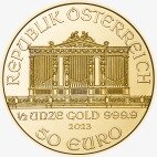 Золотая монета Венская Филармония 1/2 унции 2023 (Vienna Philharmonic)