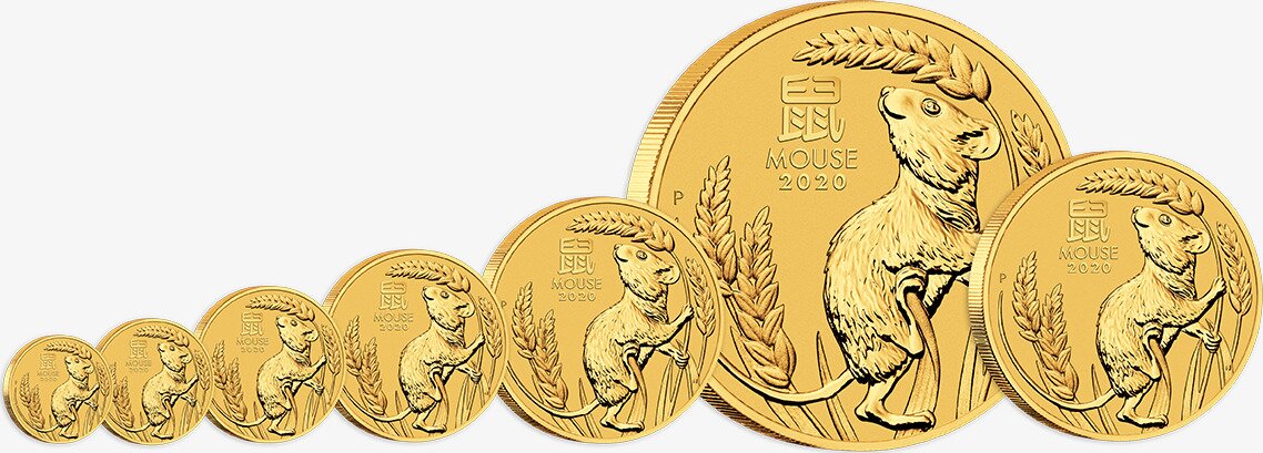 1/20 oz Lunar III Mouse Gold Coin (2020)