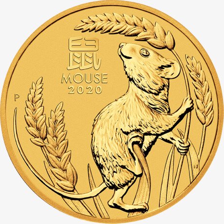 Золотая монета Лунар III Год Крысы 1/20 унции 2020 (Lunar III Mouse)