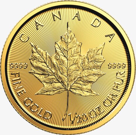 Золотая монета Канадский кленовый лист 1/20 унции 2018 (Gold Maple Leaf)