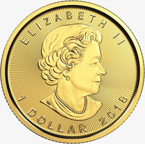 Золотая монета Канадский кленовый лист 1/20 унции 2018 (Gold Maple Leaf)