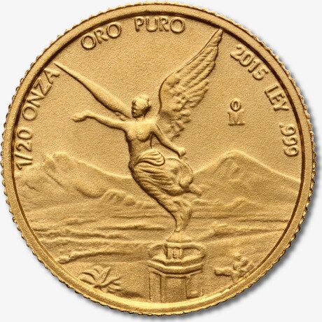 Золотая монета Мексиканский Либертад 1/20 унции 2015 (Mexican Libertad)
