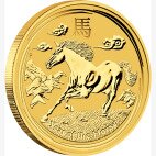 Золотая монета Лунар II Год Лошади 1/4 унции 2014 (Lunar II Horse)