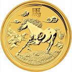 Золотая монета Лунар II Год Лошади 1/4 унции 2014 (Lunar II Horse)