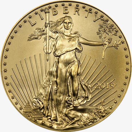 Золотая монета Американский Орел 1/4 унции 2019 (American Eagle)