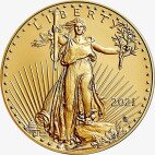 Золотая монета Американский Орел 1/4 унции 2021 (American Eagle) новый дизайн