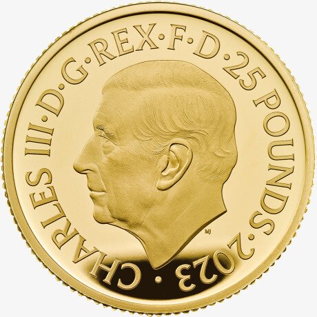 Британия 1/4 унция 2023 Золотая инвестиционная монета Карл III | Proof