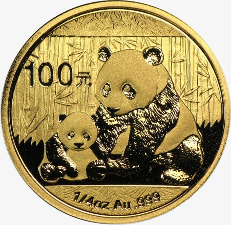 Золотая монета Китайская Панда 1/4 унции разных лет (China Panda)