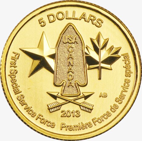 1/4 oz Moneda de Oro Primera Fuerza Especial (2013)
